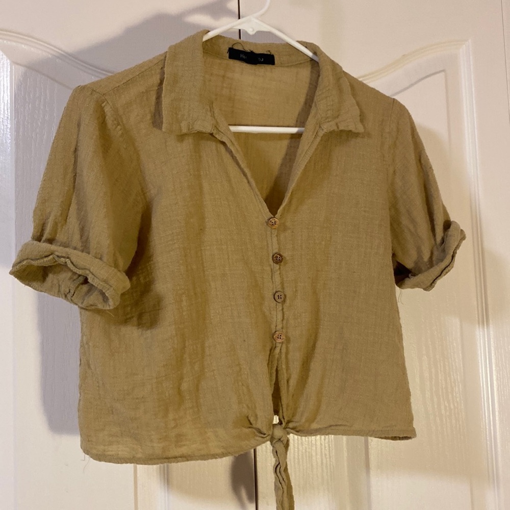 Thin brown cotton shirt!